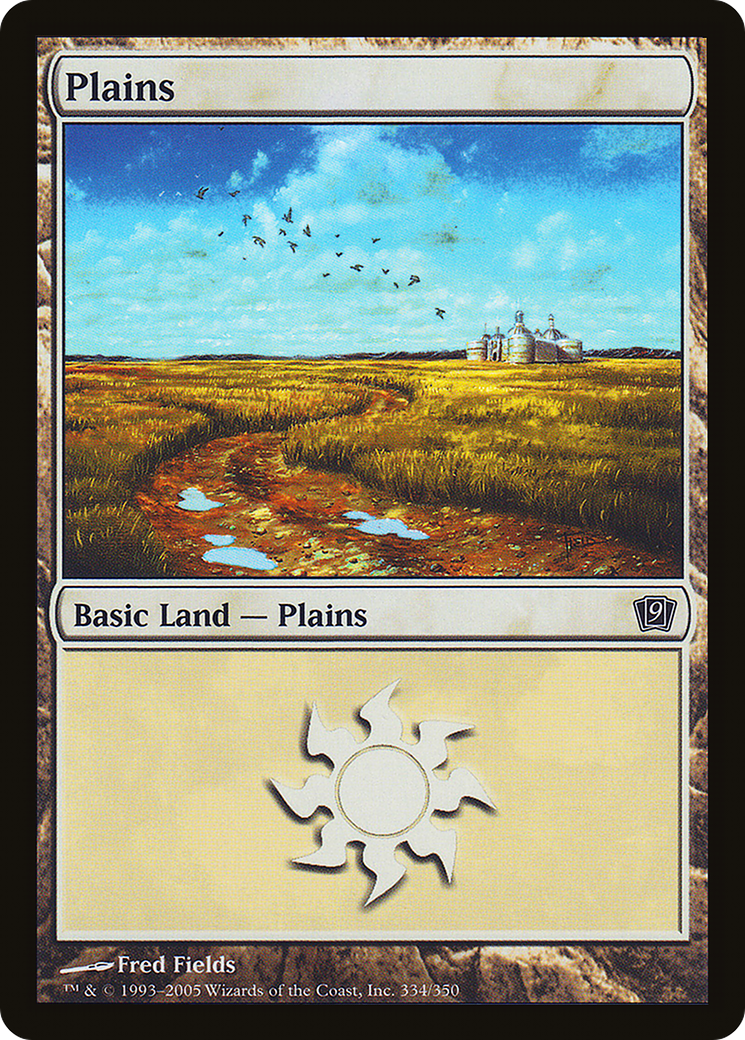 Plains (334) (9ED-334) [9th Edition] MTG Single Wizards of the Coast