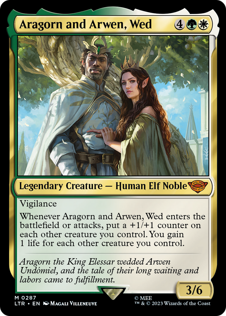 Aragorn and Arwen, Wed (LTR-287) [The Lord of the Rings: Tales of Middle-earth] Foil MTG Single Wizards of the Coast