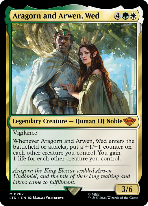 Aragorn and Arwen, Wed (LTR-287) [The Lord of the Rings: Tales of Middle-earth] Foil MTG Single Wizards of the Coast