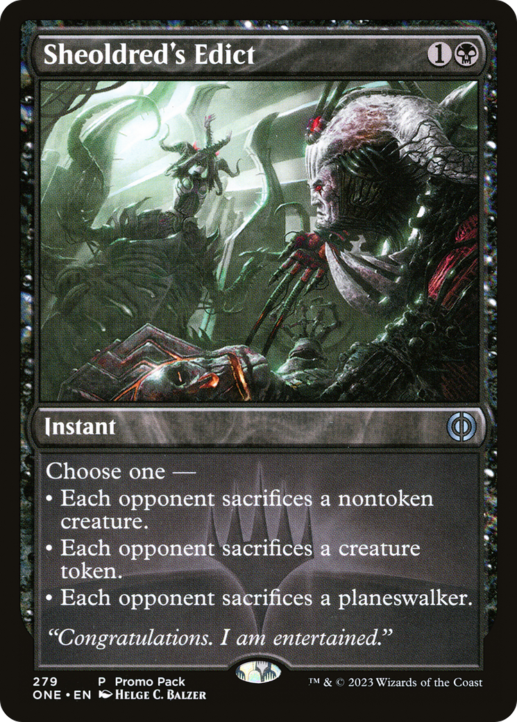 Sheoldred's Edict (PPONE-279) [Phyrexia: All Will Be One] MTG Single Wizards of the Coast