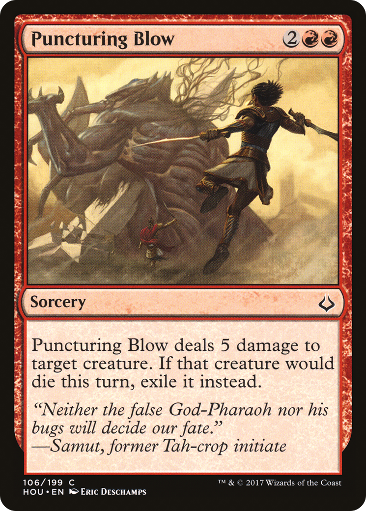 Puncturing Blow (HOU-106) [Hour of Devastation] Foil MTG Single Wizards of the Coast