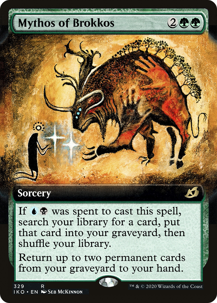Mythos of Brokkos (IKO-329) [Ikoria: Lair of Behemoths] (Extended Art) MTG Single Wizards of the Coast