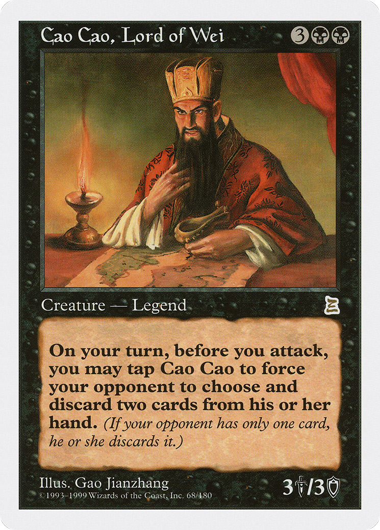 Cao Cao, Lord of Wei (PTK-068) [Oldschool] Portal Three Kingdoms MTG Single Wizards of the Coast