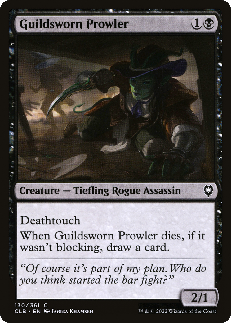Guildsworn Prowler (CLB-130) [Commander Legends: Battle for Baldur's Gate] Foil MTG Single Wizards of the Coast