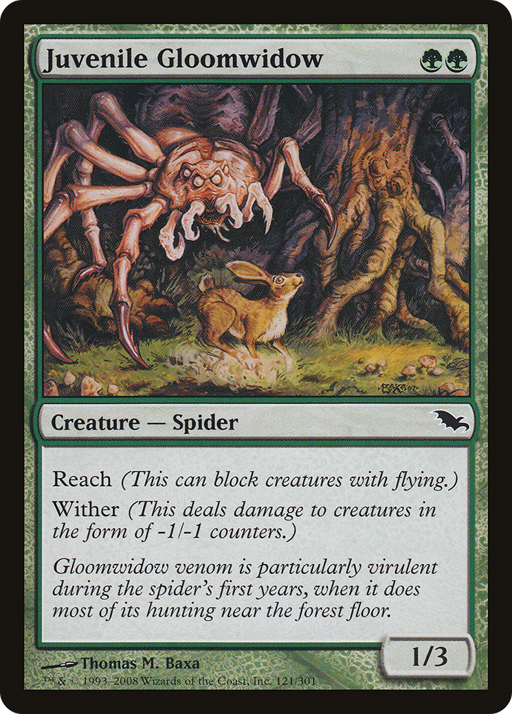 Juvenile Gloomwidow (SHM-121) [Shadowmoor] Foil MTG Single Wizards of the Coast