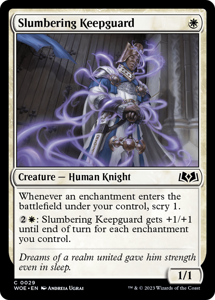 Slumbering Keepguard (WOE-029) [Wilds of Eldraine] Foil MTG Single Wizards of the Coast