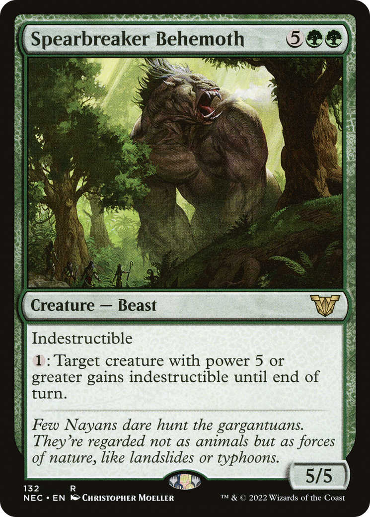 Spearbreaker Behemoth (NEC-132) [Neon Dynasty Commander] MTG Single Wizards of the Coast