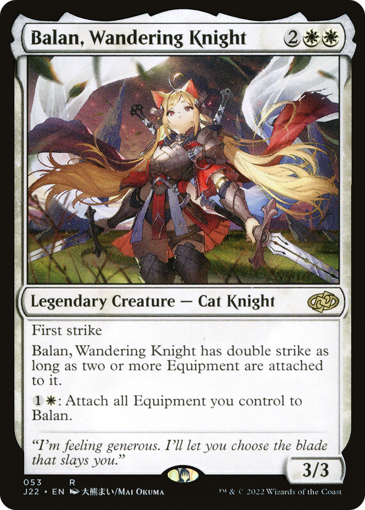 Balan, Wandering Knight (J22-053) [Jumpstart 2022] MTG Single Wizards of the Coast