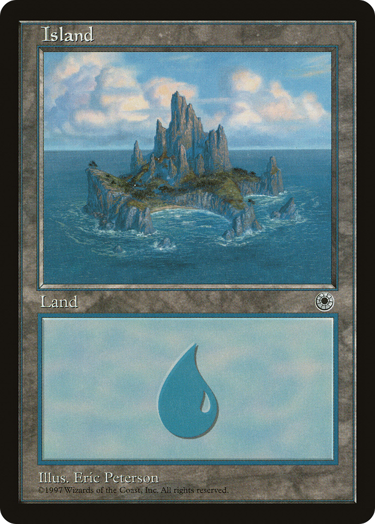 Island (Circular Bay in Center / No Waterfall) [Portal] MTG Single Magic: The Gathering