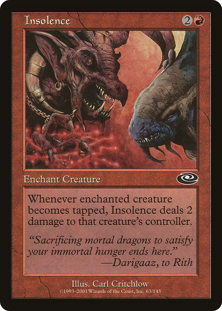 Insolence (PLS-063) [Planeshift] Foil MTG Single Wizards of the Coast