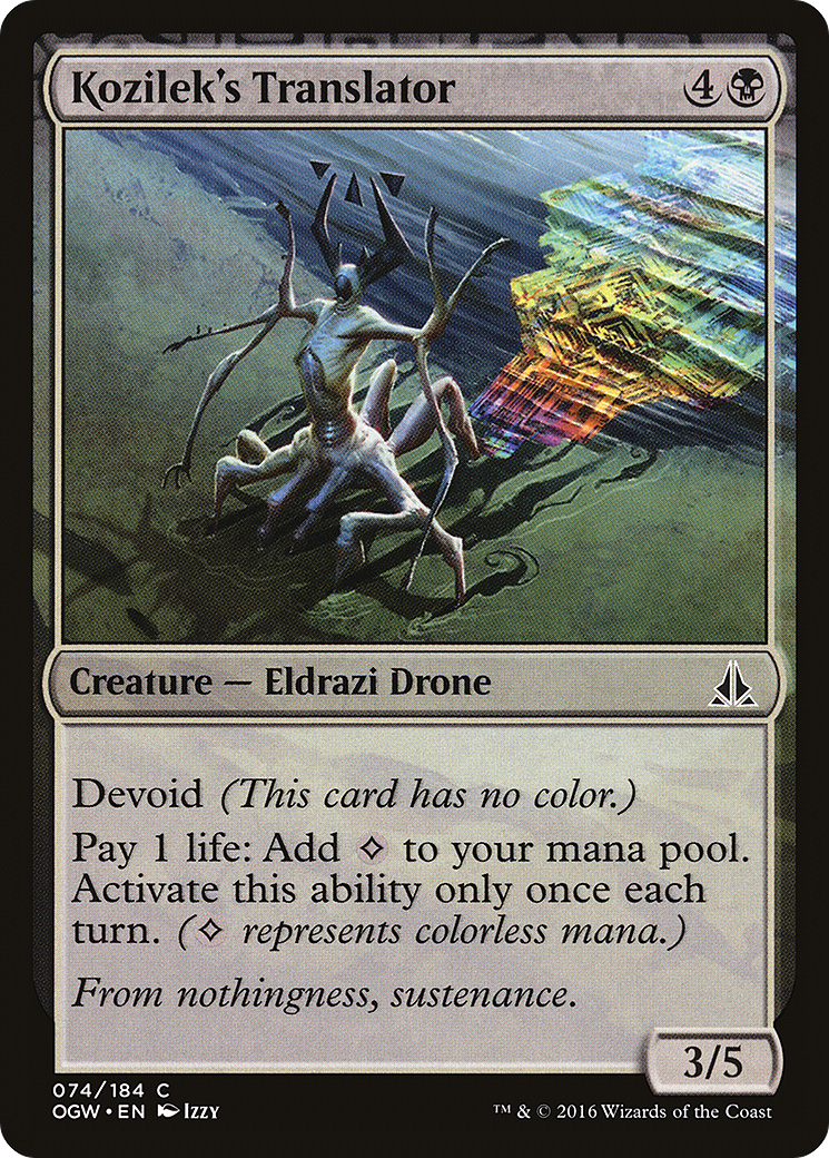 Kozilek's Translator (OGW-074) [Oath of the Gatewatch] MTG Single Wizards of the Coast