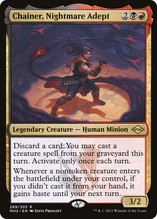 Chainer, Nightmare Adept (MH2-289) [Modern Horizons 2] Foil MTG Single Wizards of the Coast