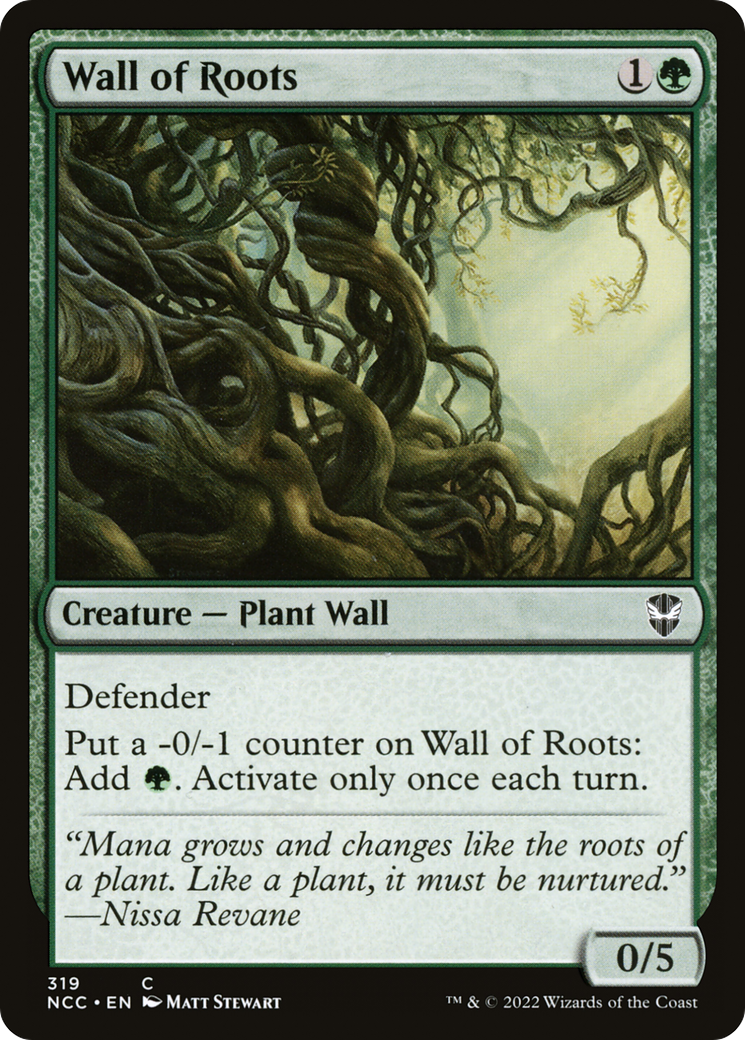 Wall of Roots (NCC-319) [New Capenna Commander] MTG Single Wizards of the Coast