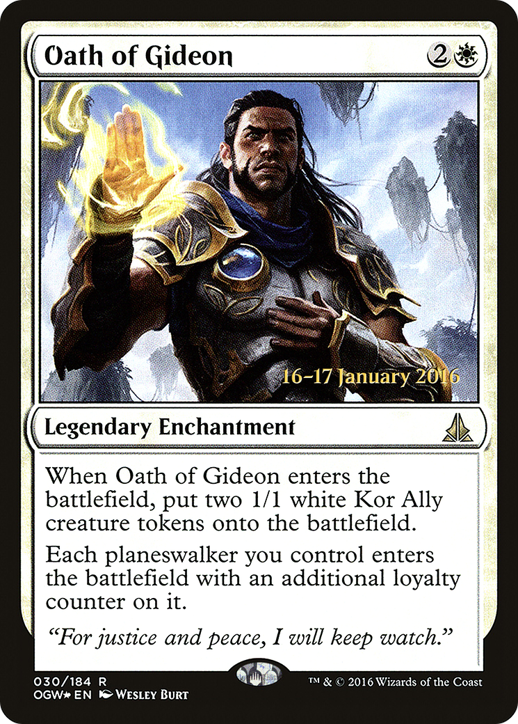Oath of Gideon (PRE-030) [Oath of the Gatewatch Promos] Foil MTG Single Wizards of the Coast