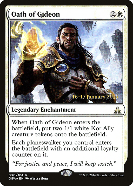 Oath of Gideon (PRE-030) [Oath of the Gatewatch Promos] Foil MTG Single Wizards of the Coast