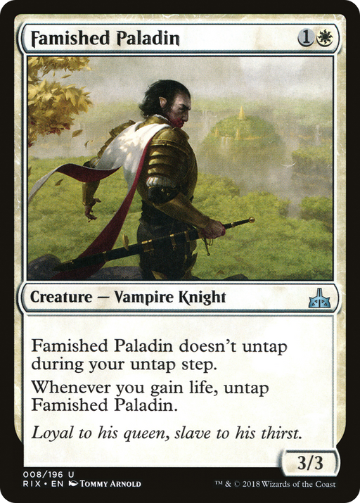Famished Paladin (RIX-008) [Rivals of Ixalan] MTG Single Wizards of the Coast