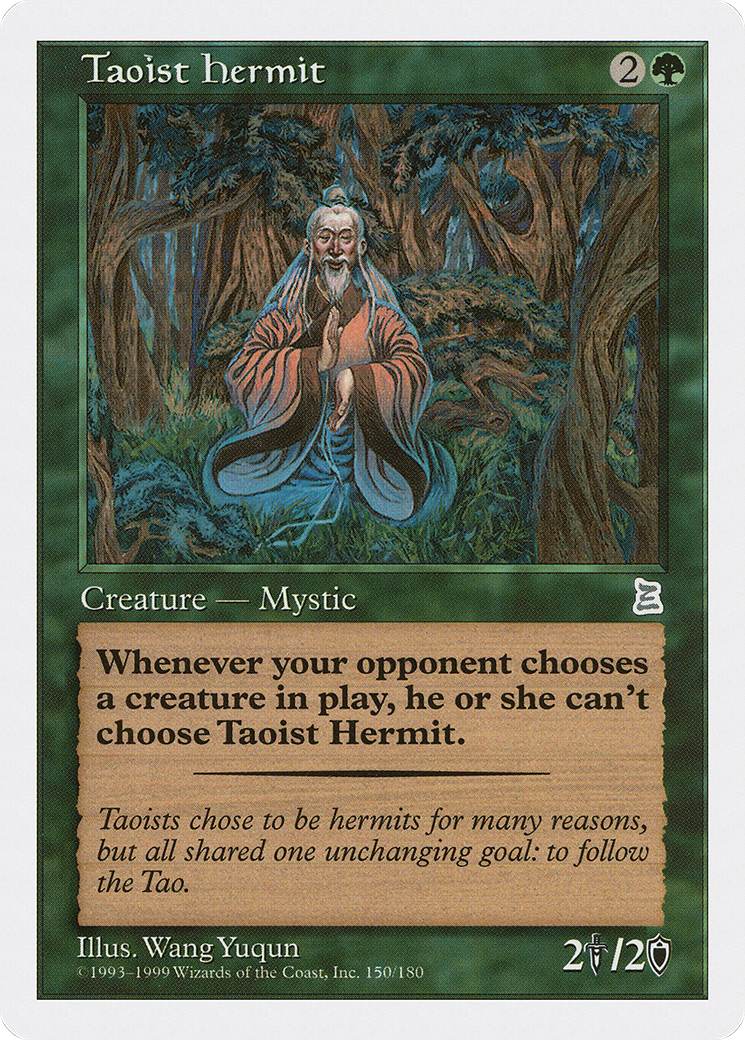 Taoist Hermit (PTK-150) [Oldschool] Portal Three Kingdoms MTG Single Wizards of the Coast