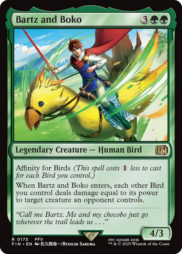Bartz and Boko (FIN-175) [FINAL FANTASY] Foil MTG Single Wizards of the Coast