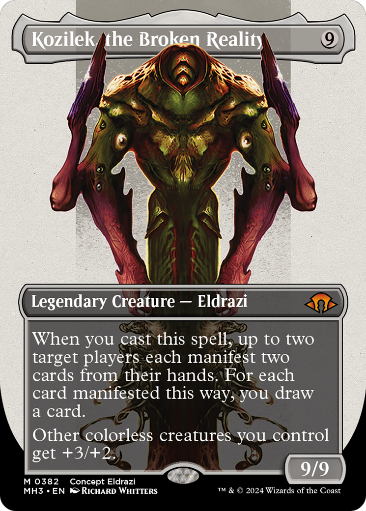 Kozilek, the Broken Reality (MH3-382) [Modern Horizons 3] (Borderless) MTG Single Modern Horizons 3