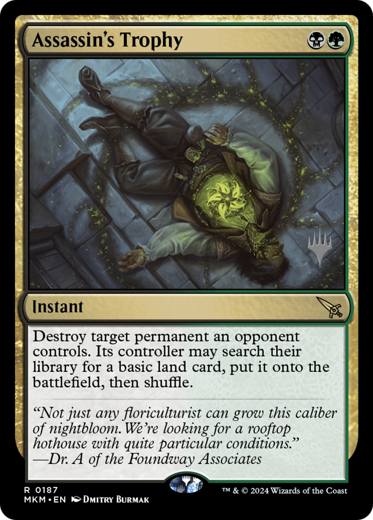 Assassin's Trophy (PPMKM-187) [Murders at Karlov Manor Promos] MTG Single Wizards of the Coast