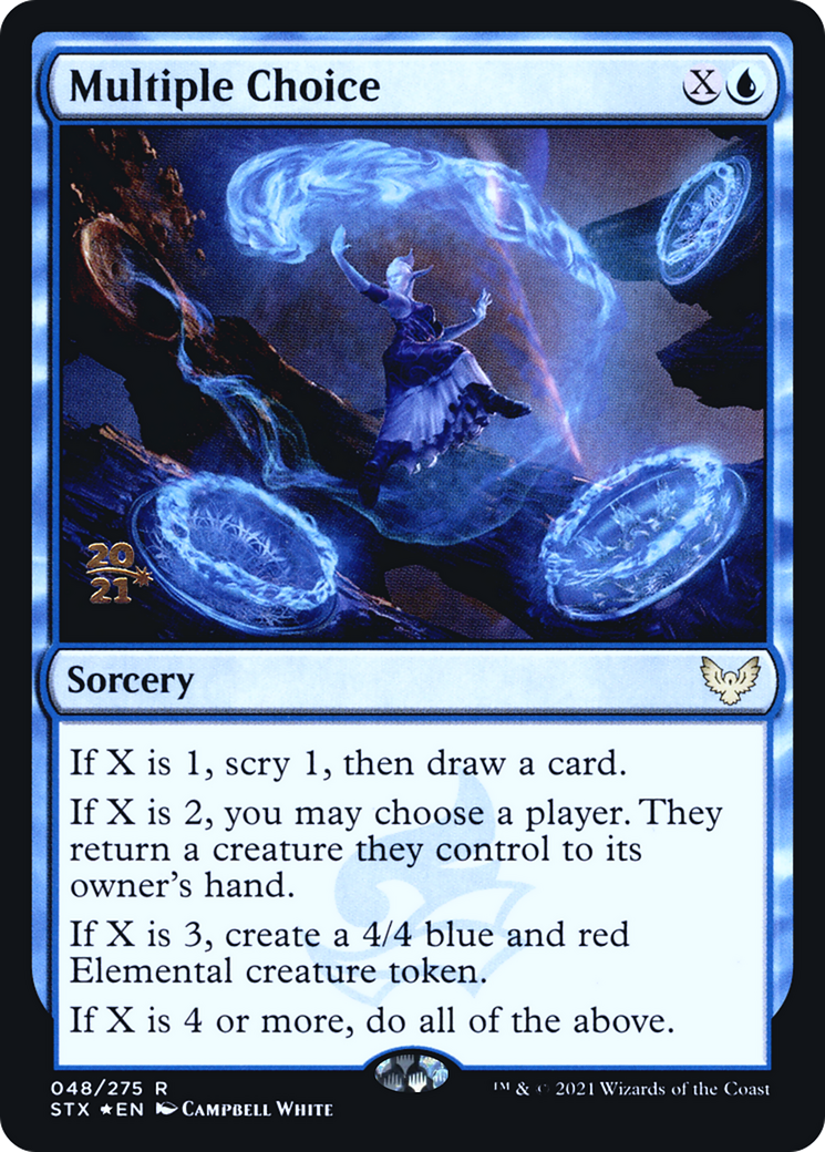 Multiple Choice (PRE-048) [Strixhaven: School of Mages Promos] Foil MTG Single Wizards of the Coast