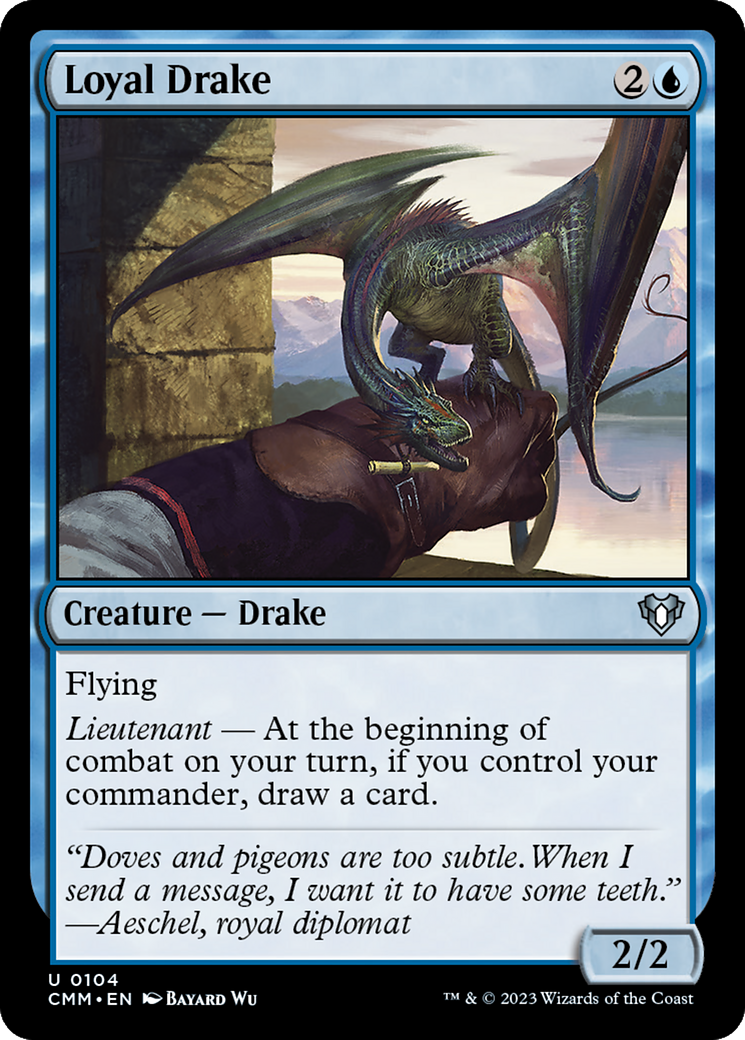 Loyal Drake (CMM-104) [Commander Masters] Foil MTG Single Wizards of the Coast