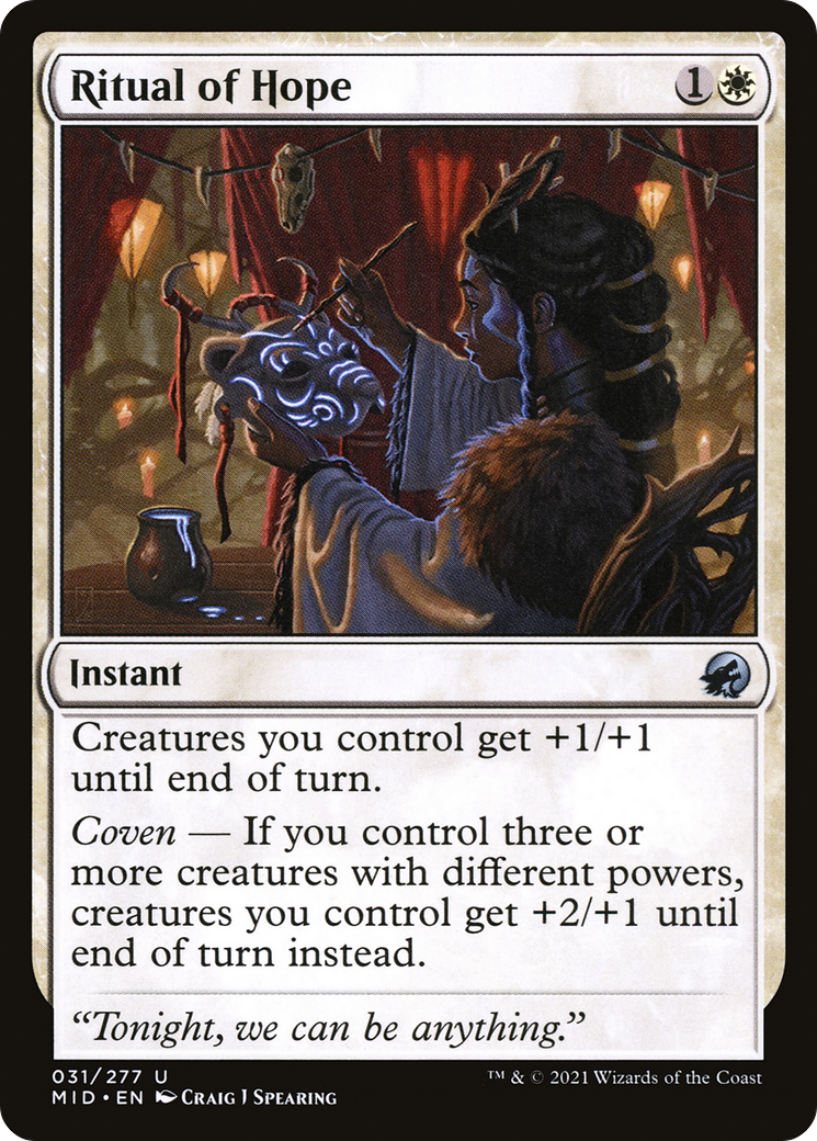 Ritual of Hope (MID-031) [Innistrad: Midnight Hunt] MTG Single Wizards of the Coast