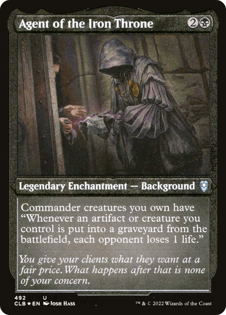 Agent of the Iron Throne (CLB-492) [Commander Legends: Battle for Baldur's Gate] Etched Foil MTG Single Wizards of the Coast