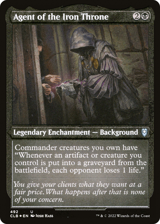Agent of the Iron Throne (CLB-492) [Commander Legends: Battle for Baldur's Gate] Etched Foil MTG Single Wizards of the Coast