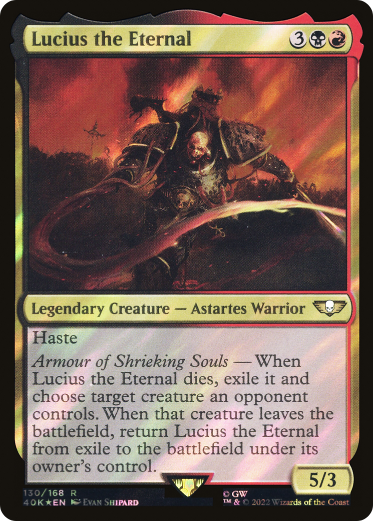 Lucius the Eternal (40K-130★) [Warhammer 40,000 Commander] Foil MTG Single Wizards of the Coast