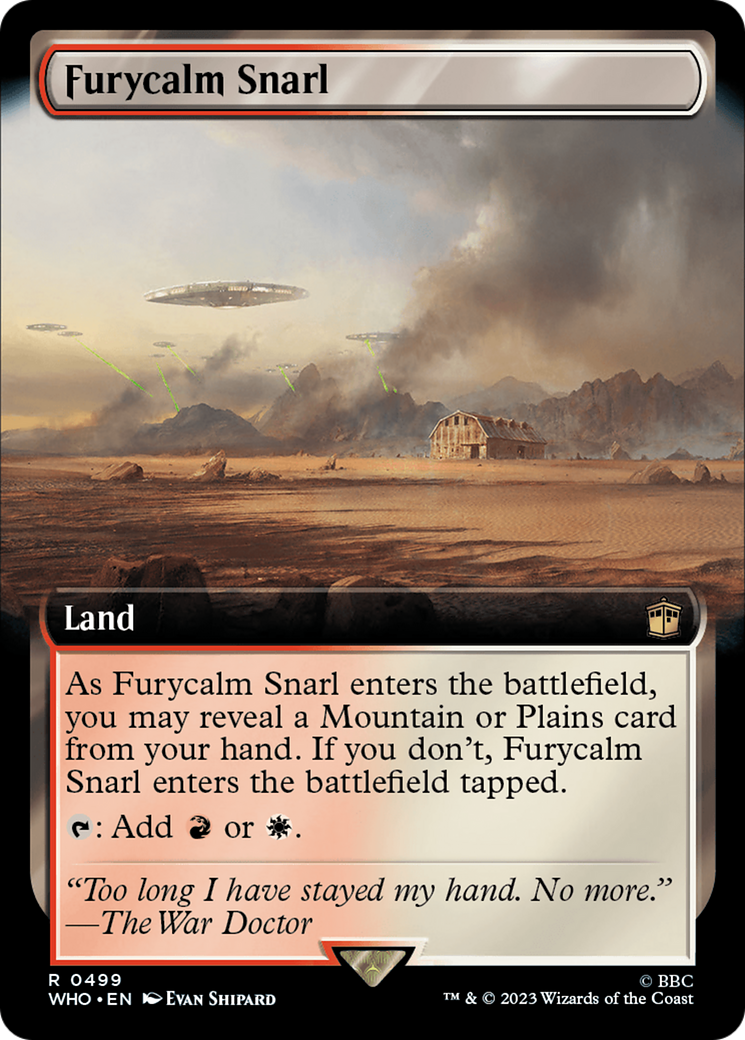 Furycalm Snarl (WHO-499) [Doctor Who] (Extended Art) MTG Single Wizards of the Coast
