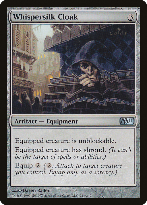 Whispersilk Cloak (M11-221) [Magic 2011] Foil MTG Single Wizards of the Coast