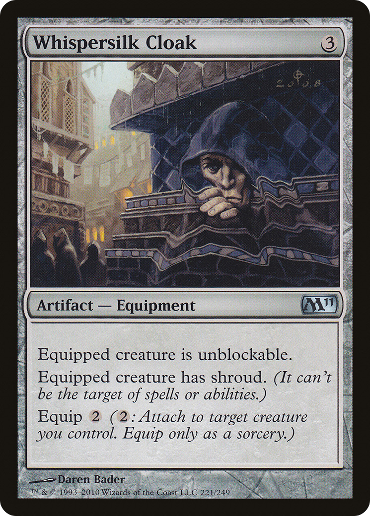 Whispersilk Cloak (M11-221) [Magic 2011] MTG Single Wizards of the Coast