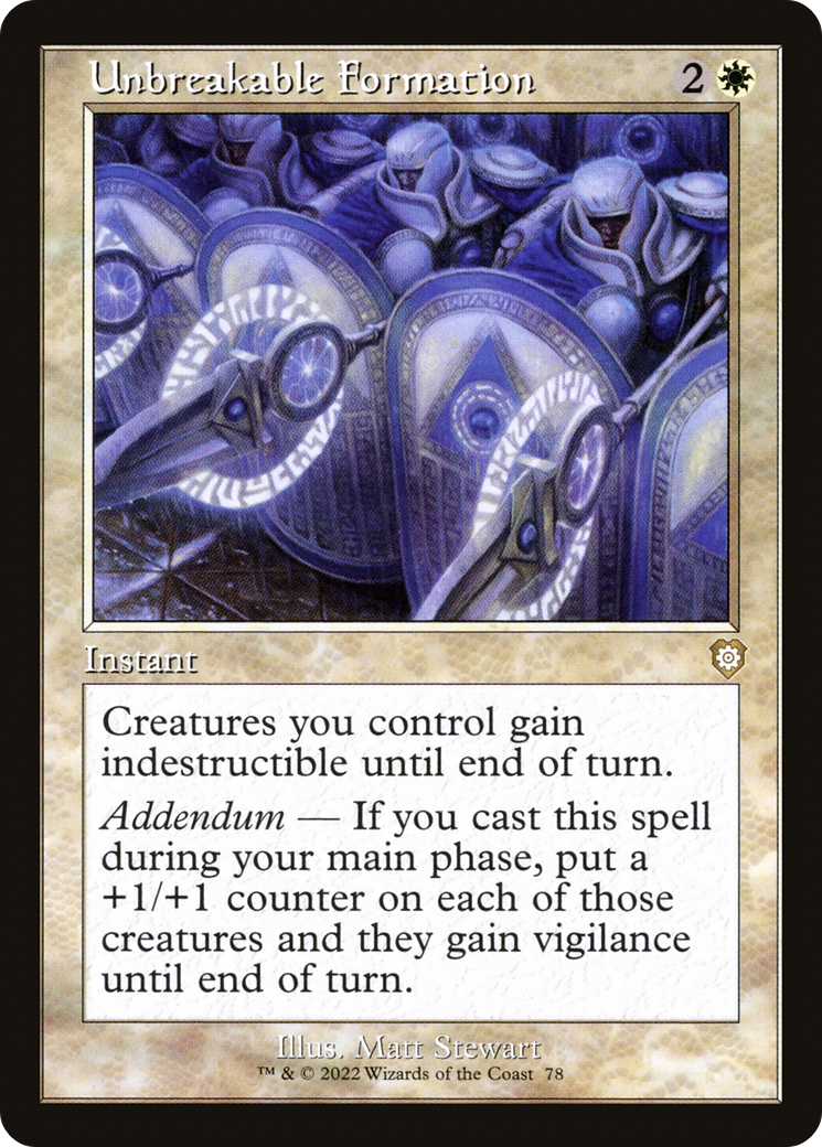 Unbreakable Formation (BRC-078) [The Brothers' War Commander] MTG Single Wizards of the Coast