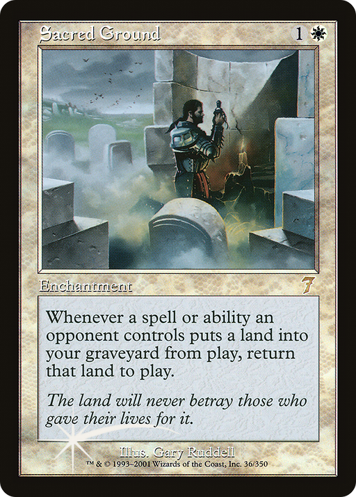 Sacred Ground (7ED-036) [7th Edition] MTG Single Wizards of the Coast