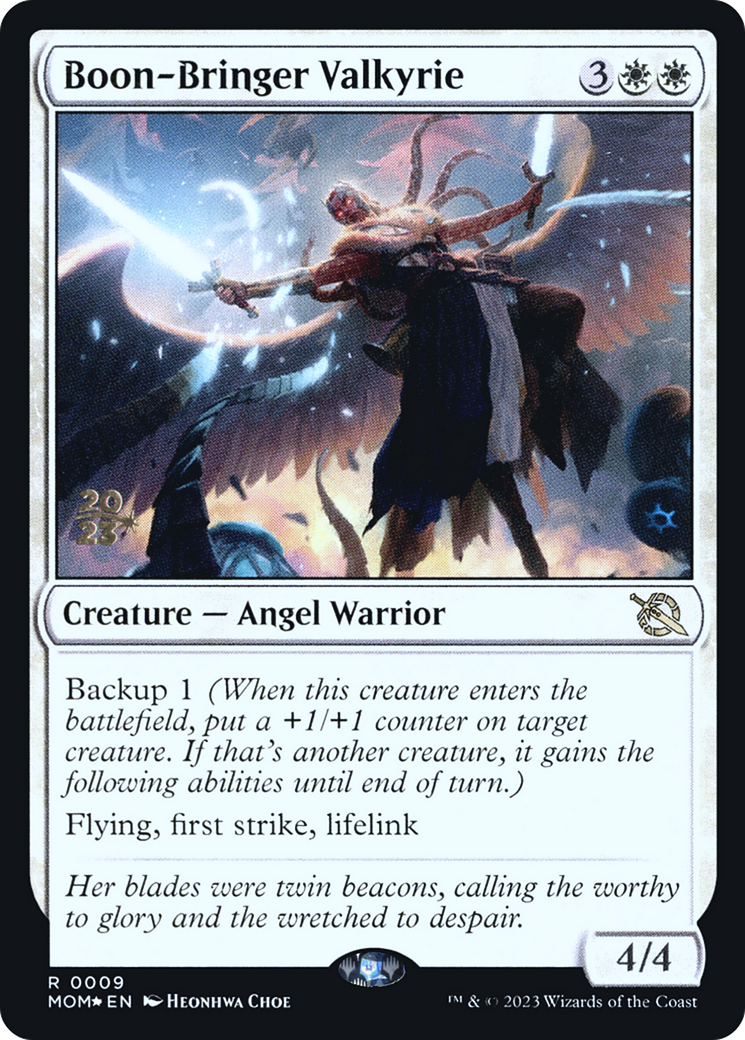 Boon-Bringer Valkyrie (PRE-09S) [March of the Machine Promos] Foil MTG Single Wizards of the Coast