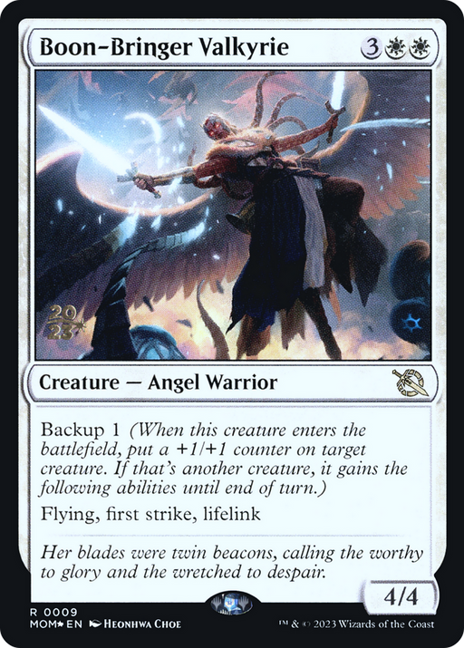 Boon-Bringer Valkyrie (PRE-09S) [March of the Machine Promos] Foil MTG Single Wizards of the Coast