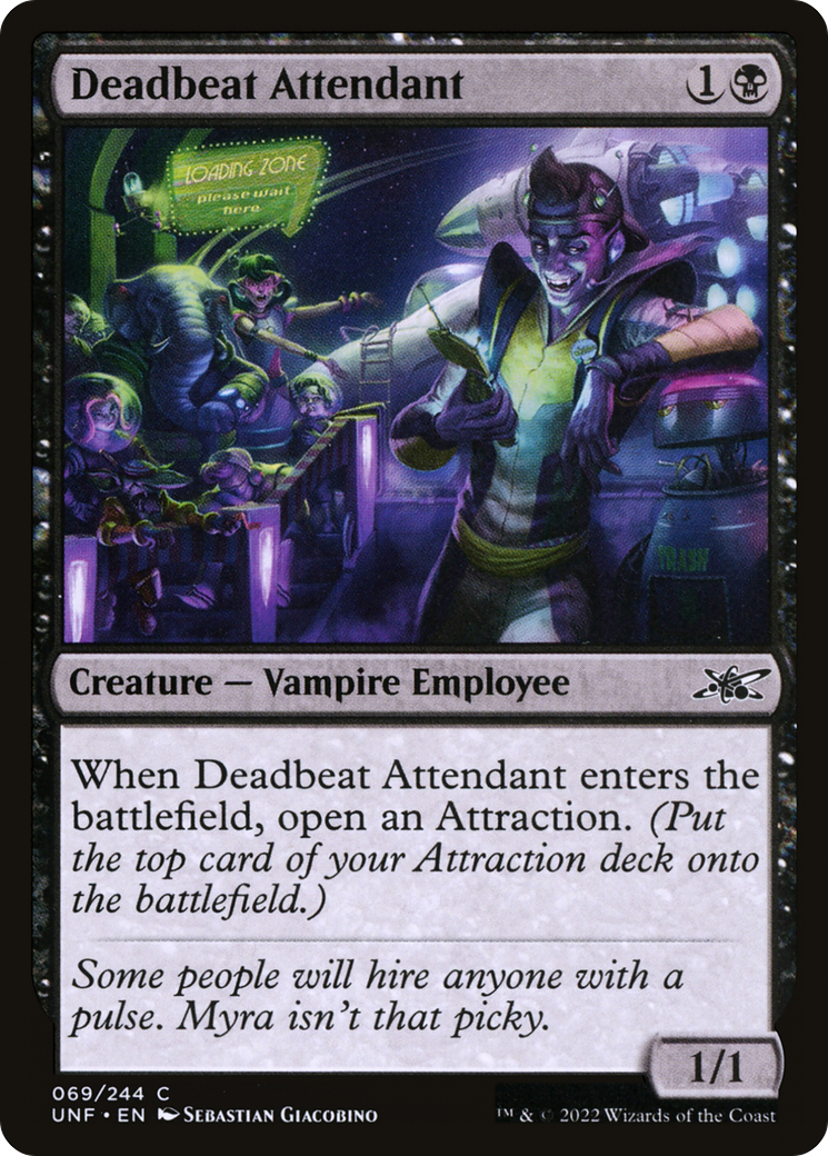 Deadbeat Attendant (UNF-069) [Unfinity] MTG Single Wizards of the Coast