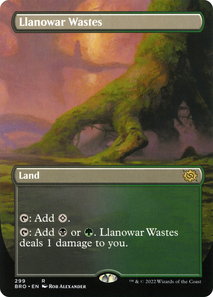 Llanowar Wastes (BRO-299) [The Brothers' War] (Borderless) MTG Single Wizards of the Coast