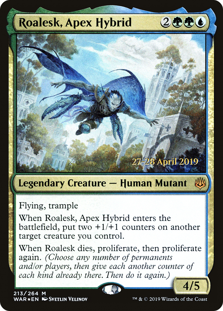 Roalesk, Apex Hybrid (PRE-213) [War of the Spark Promos] Foil MTG Single Wizards of the Coast