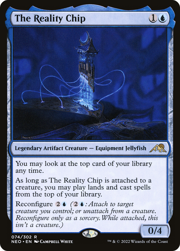 The Reality Chip (NEO-074) [Kamigawa: Neon Dynasty] Foil MTG Single Wizards of the Coast