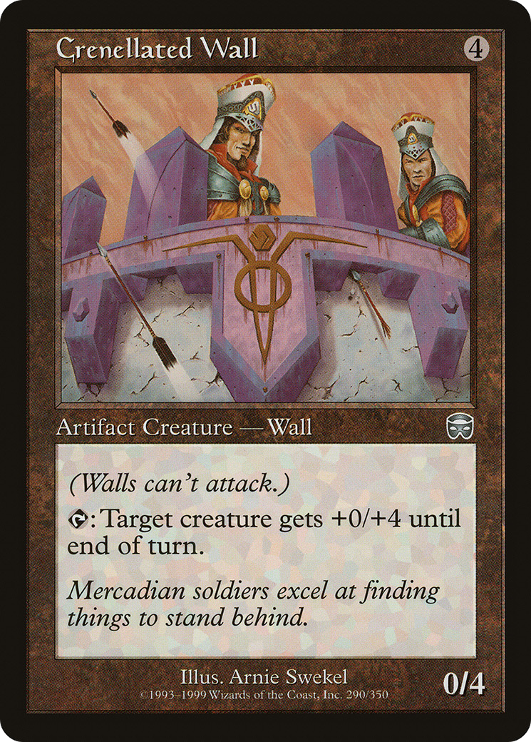 Crenellated Wall (MMQ-290) [Mercadian Masques] MTG Single Wizards of the Coast