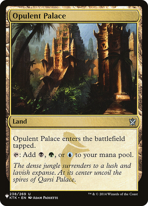 Opulent Palace (LIST-KTK-238) [Mystery Booster] The List MTG Single Wizards of the Coast