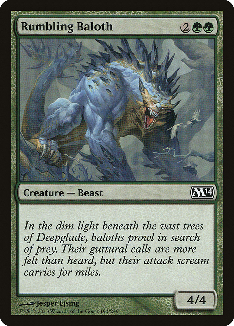 Rumbling Baloth (M14-193) [Magic 2014] Foil MTG Single Wizards of the Coast