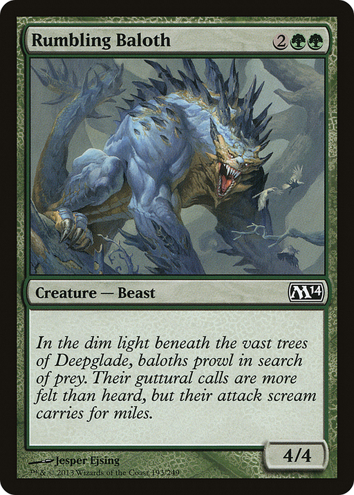 Rumbling Baloth (M14-193) [Magic 2014] Foil MTG Single Wizards of the Coast
