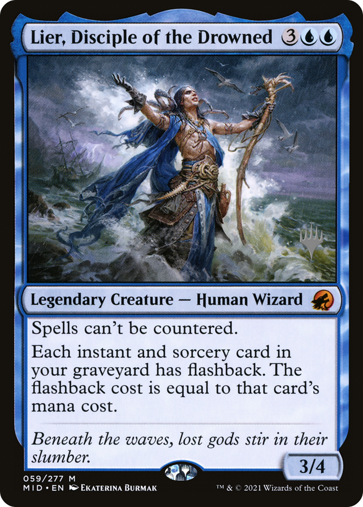 Lier, Disciple of the Drowned (PPMID-059) [Innistrad: Midnight Hunt Promos] MTG Single Wizards of the Coast