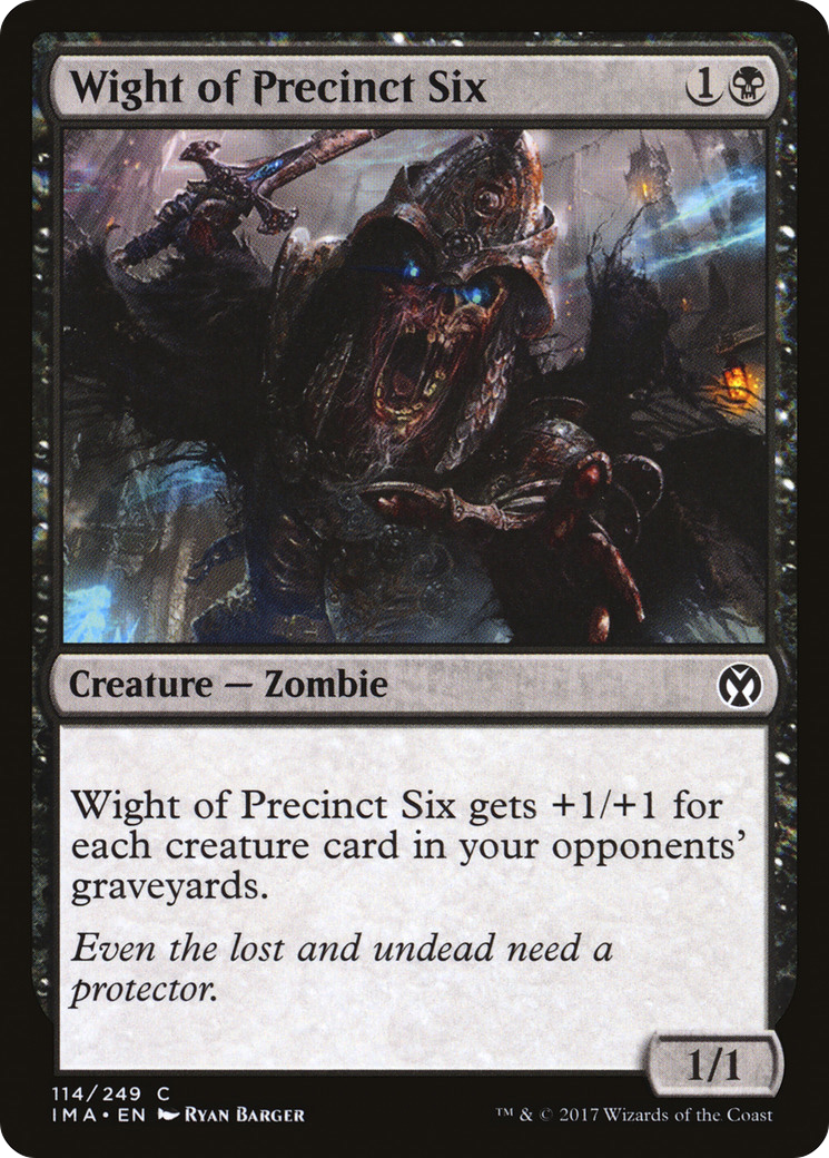 Wight of Precinct Six (IMA-114) [Iconic Masters] Foil MTG Single Wizards of the Coast