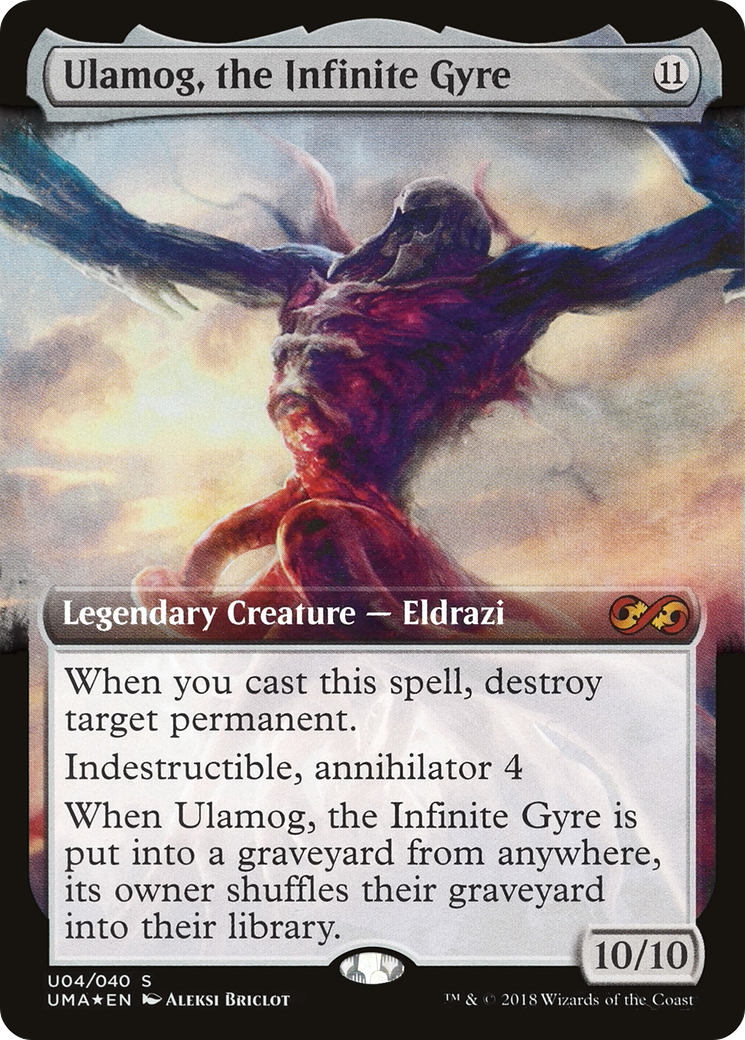 Ulamog, the Infinite Gyre (UMA:BT-U04) [Ultimate Box Topper] (Extended Art) Foil MTG Single Wizards of the Coast