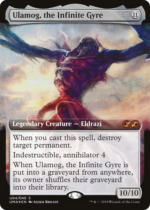 Ulamog, the Infinite Gyre (UMA:BT-U04) [Ultimate Box Topper] (Extended Art) Foil MTG Single Wizards of the Coast