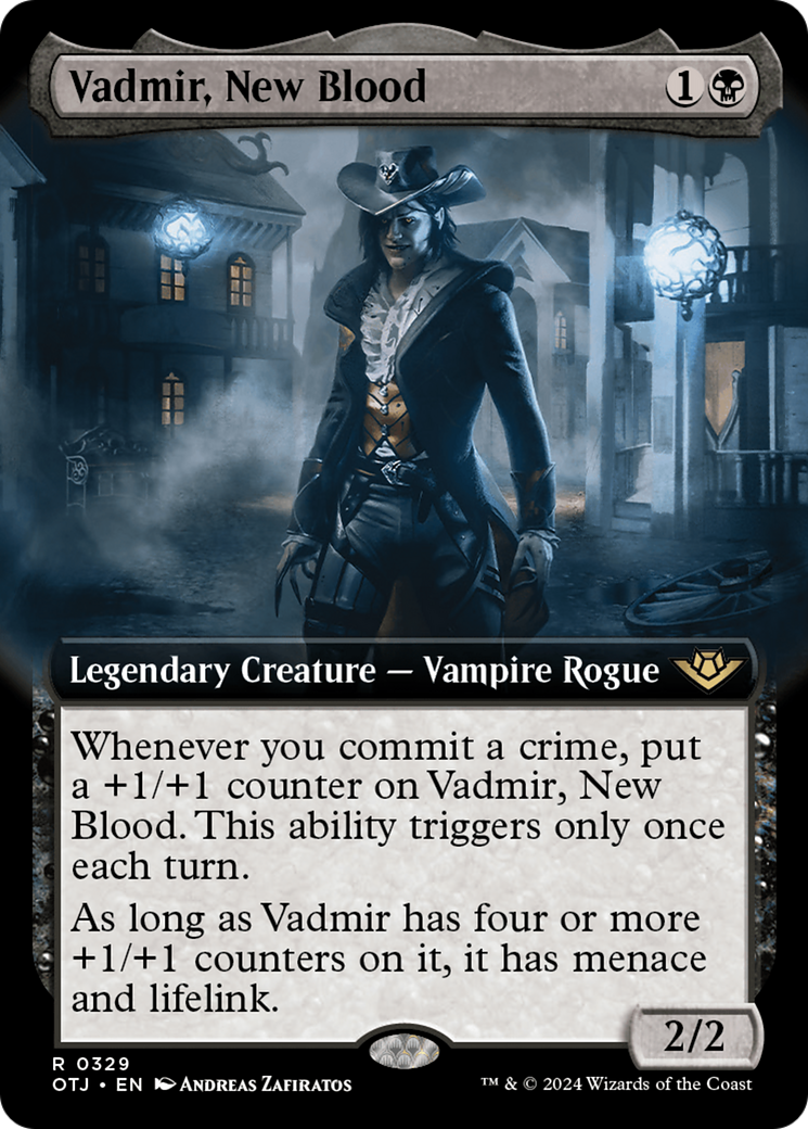 Vadmir, New Blood (OTJ-329) [Outlaws of Thunder Junction] (Extended Art) Foil MTG Single Wizards of the Coast